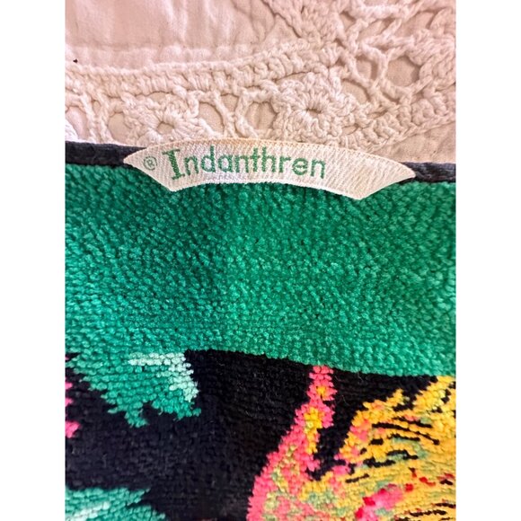 Vtg Indanthren Floral Bird Pattern Towel Textiles Set Cottagecore Country Chic - Picture 5 of 16